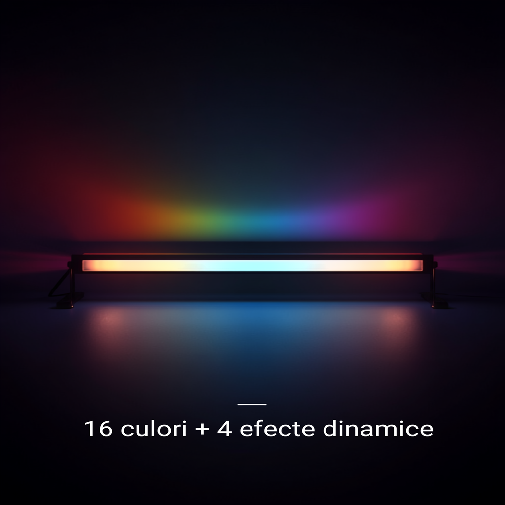 16 culori si 4 efecte dinamice RGB