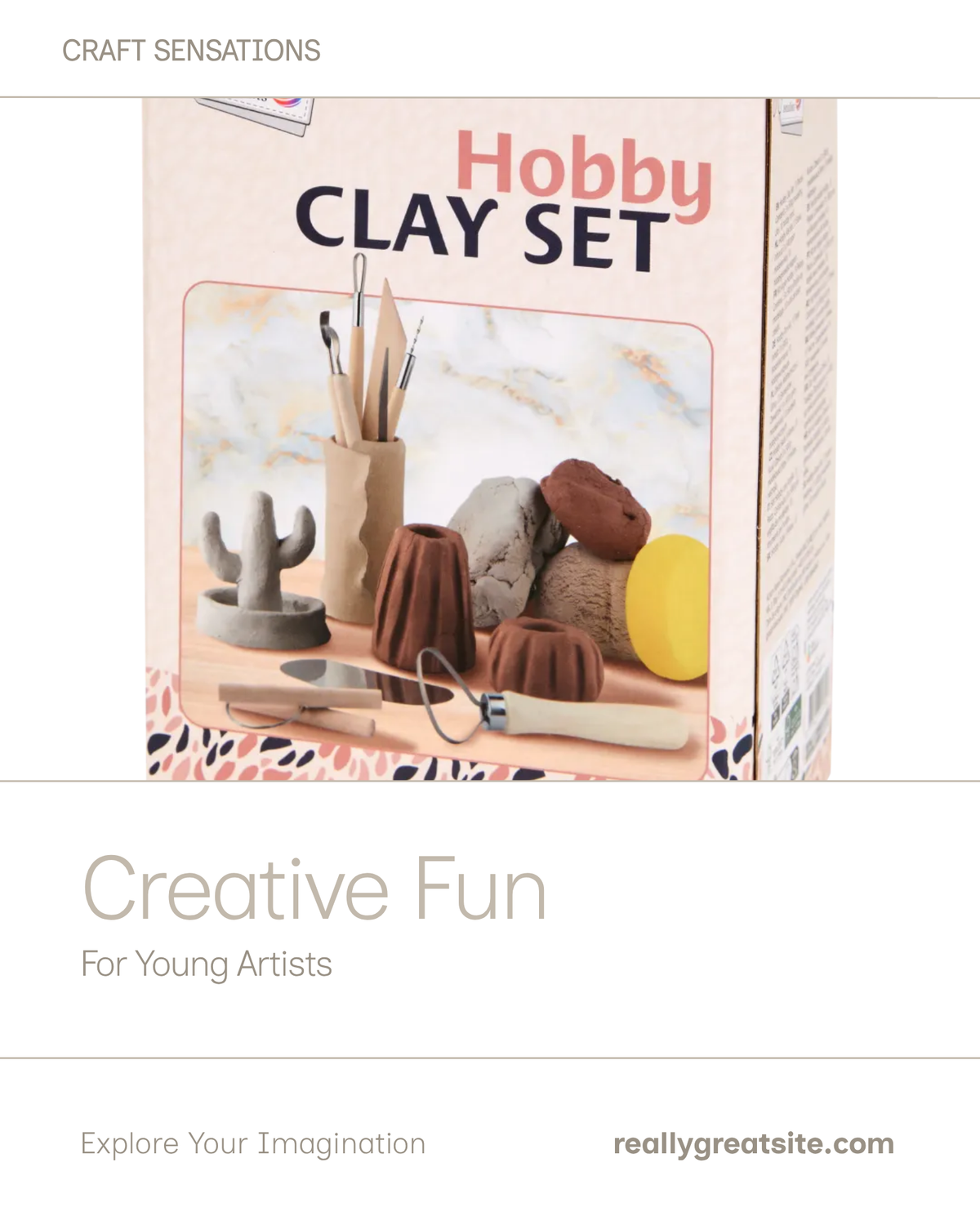 Set plastilină modelaj Craft Sensations pe fundal alb