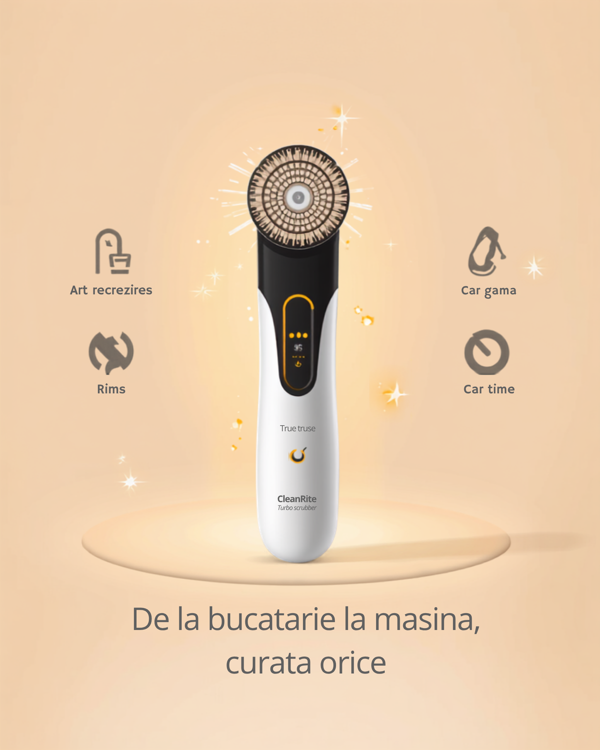 CleanRite Turbo Scrubber pentru bucatarie si masina