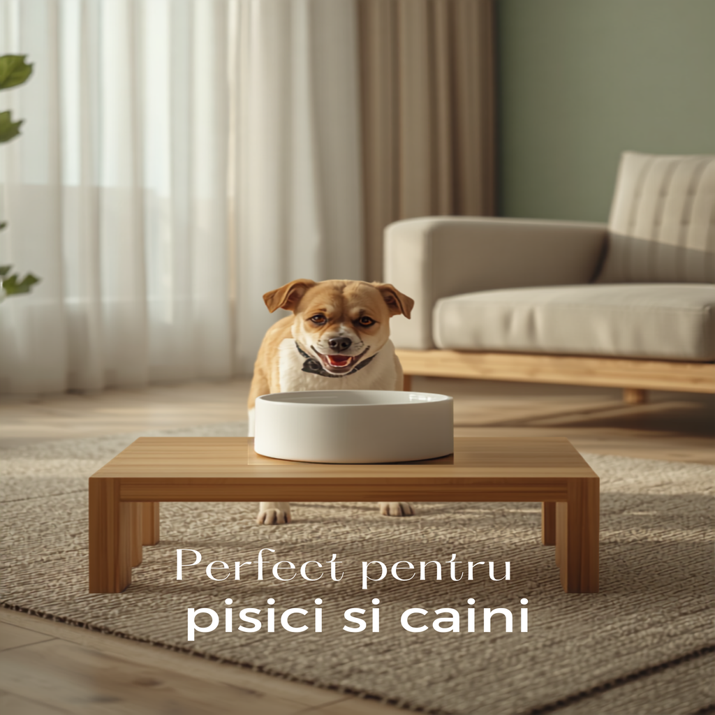 Caine maninca din setul de boluri ceramice
