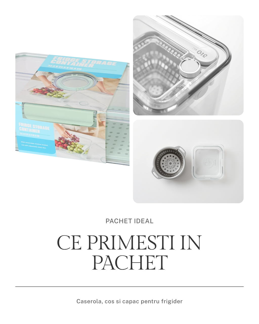 Continut pachet caserola frigider - caserola, cos, capac