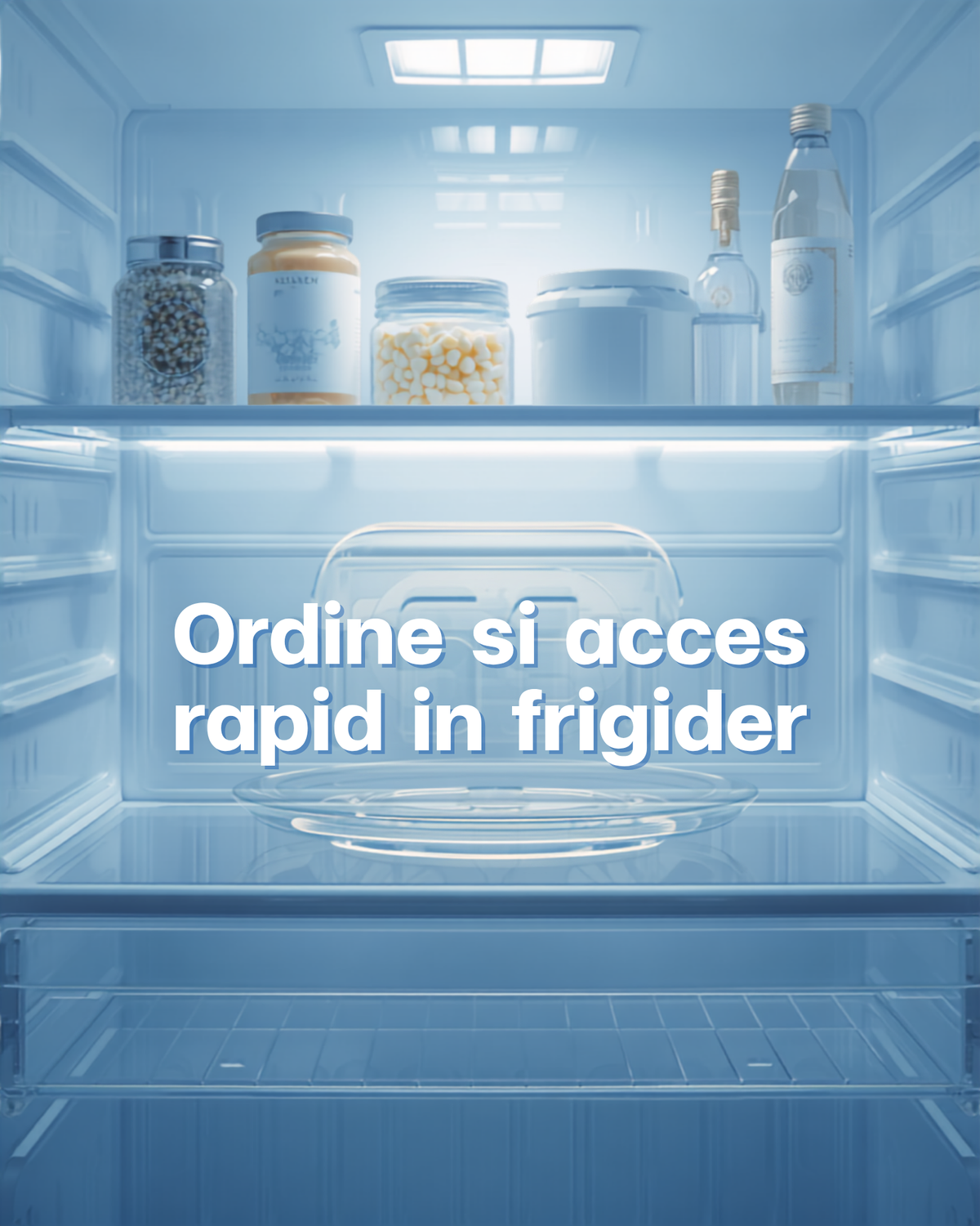 Platou rotativ 5Five in frigider organizat