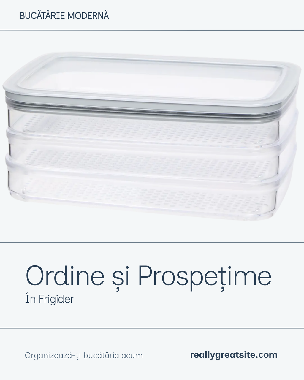 Caserole Curver in frigider ordonat