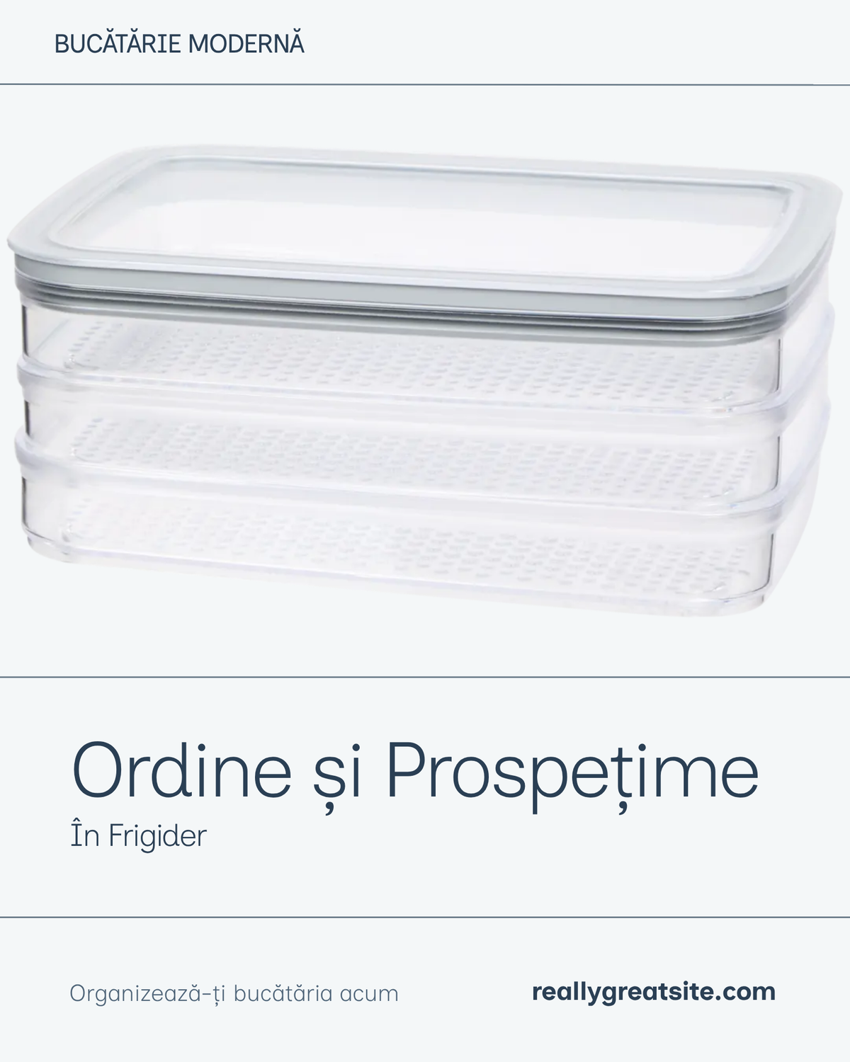 Caserole Curver in frigider ordonat
