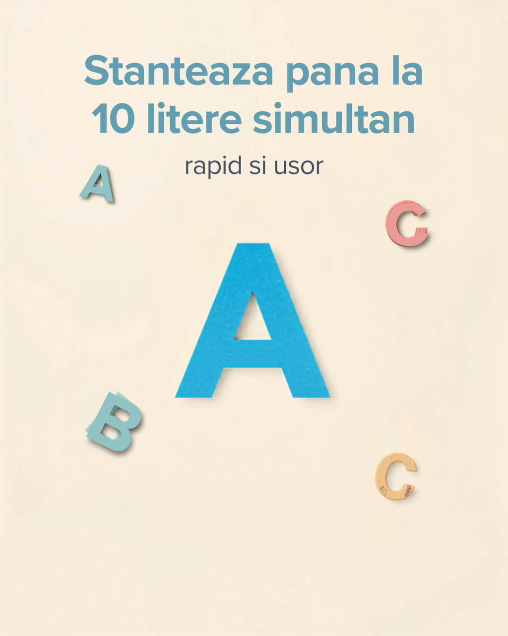 Placa stantat litere - stanteaza pana la 10 litere simultan
