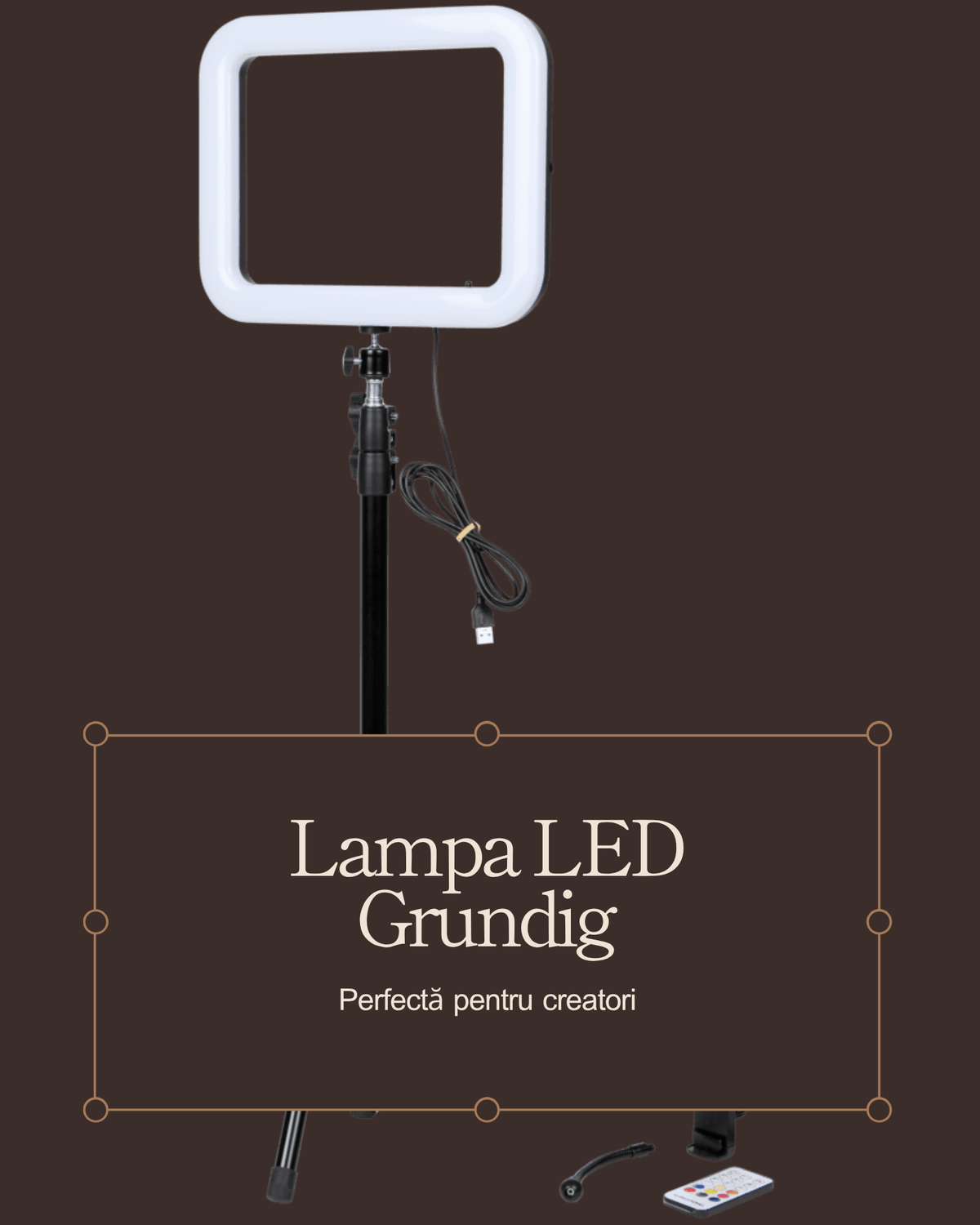Lampă LED Grundig - perfect pentru vlogging si streaming