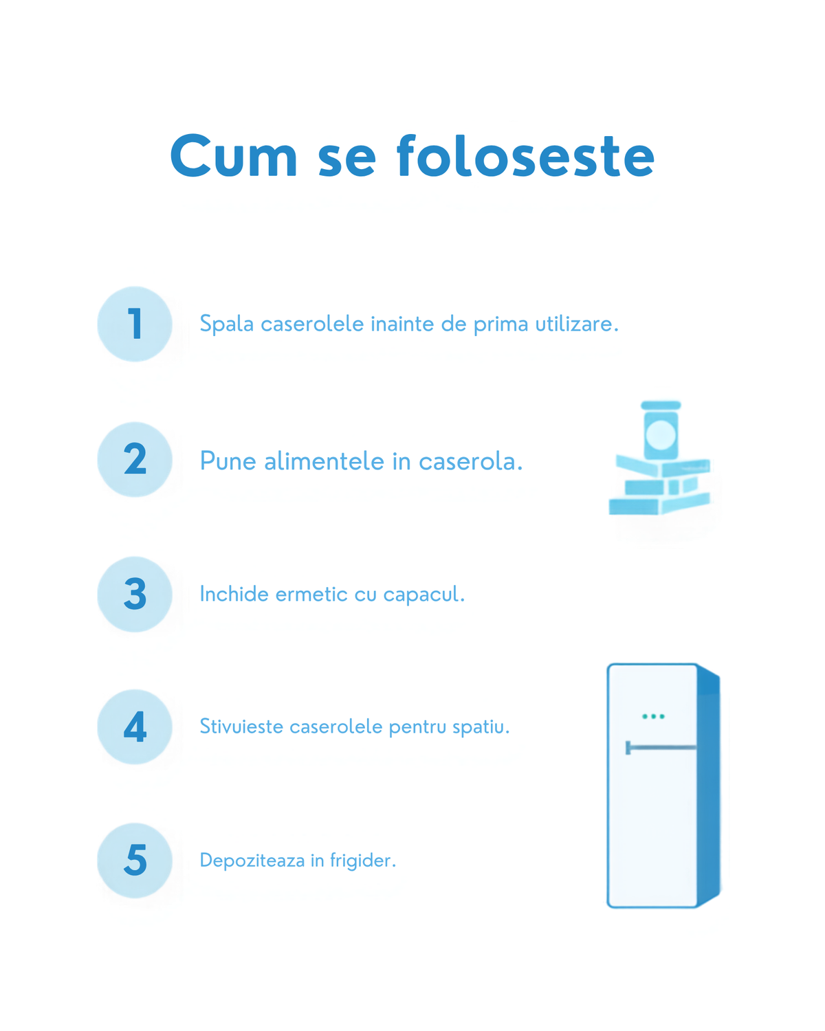 Cum se folosesc caserolele Curver - 5 pasi