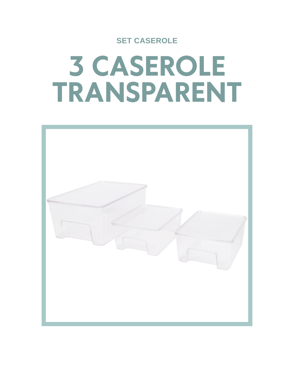 Set caserole - 2 x 1.5L plus 1 x 5.1L cu capace