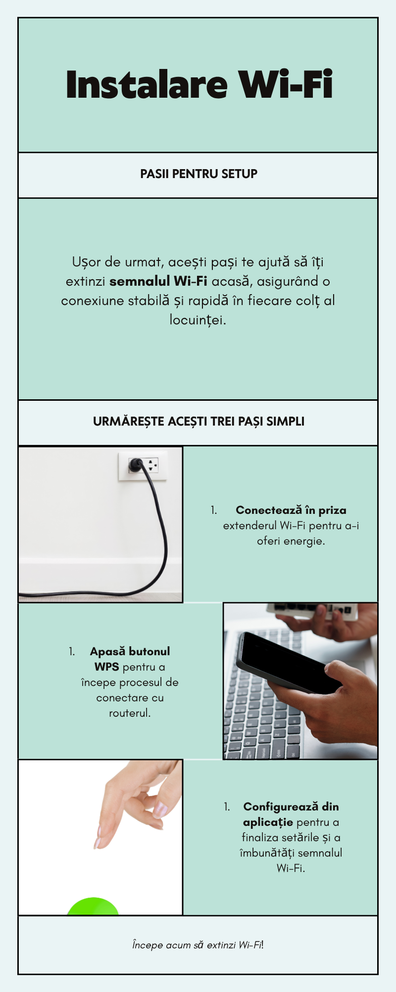Instalare in 3 pasi TP-Link RE190