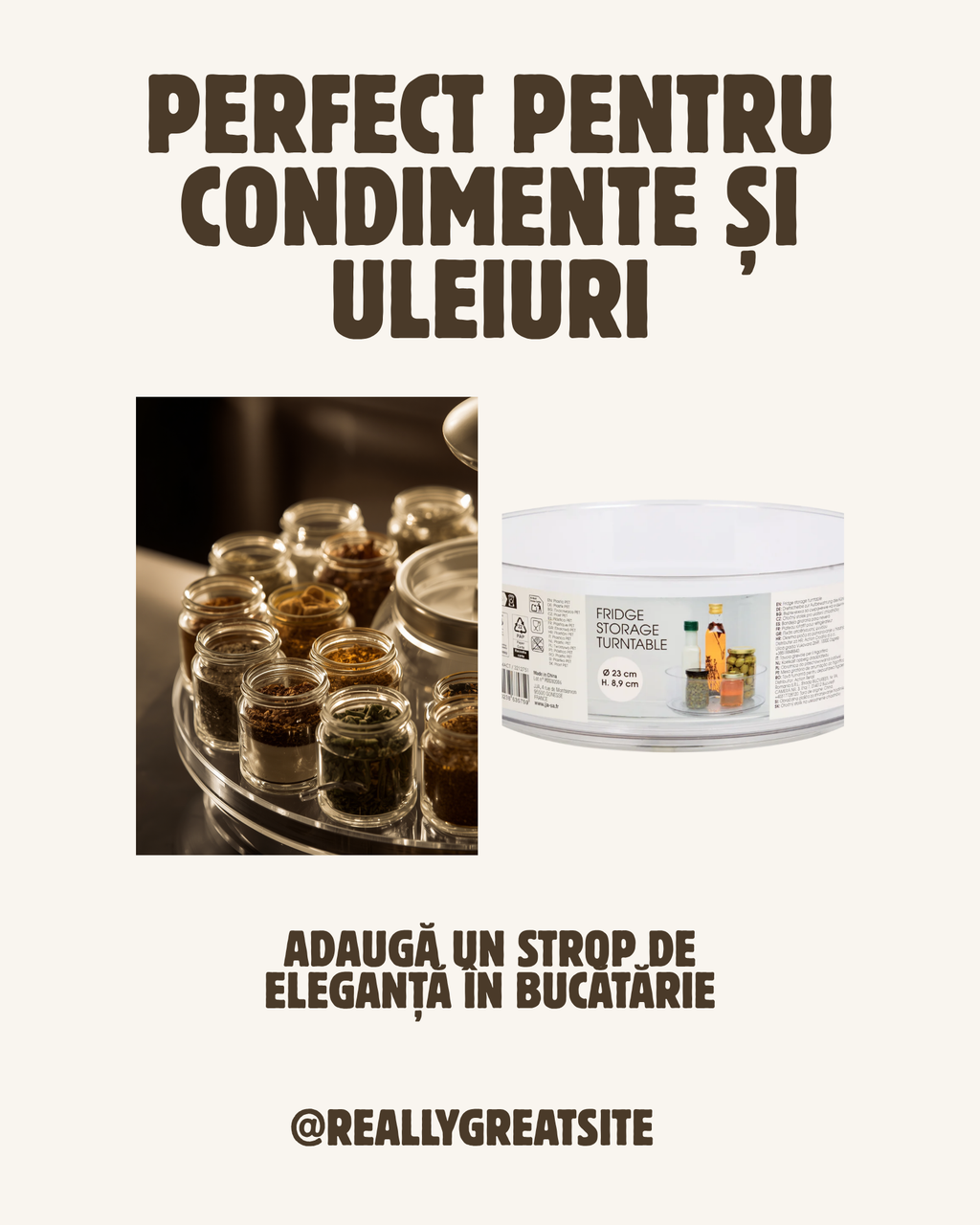 Platou rotativ 5Five pentru condimente uleiuri si borcane