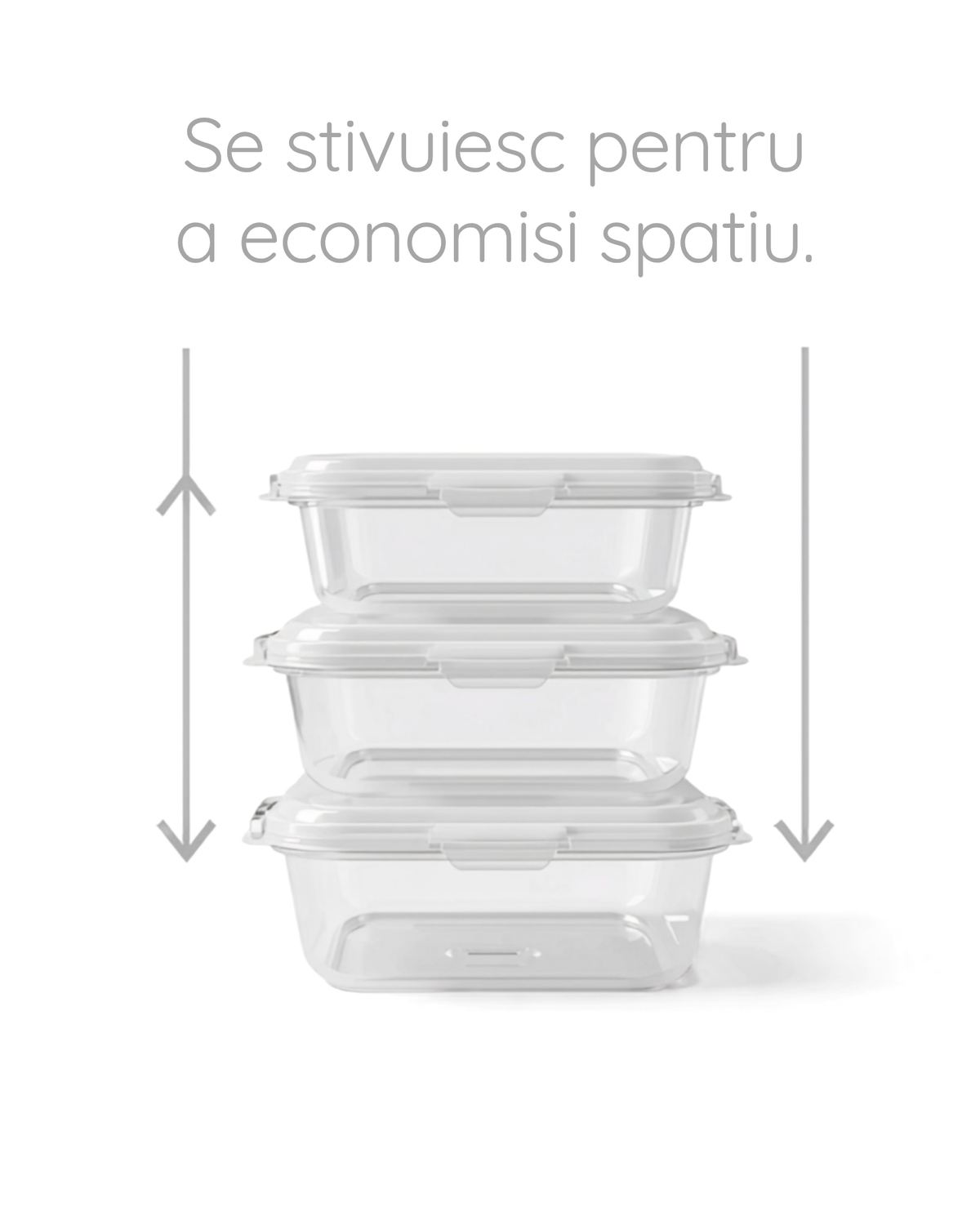 Set caserole stivuibile pentru economisirea spatiului