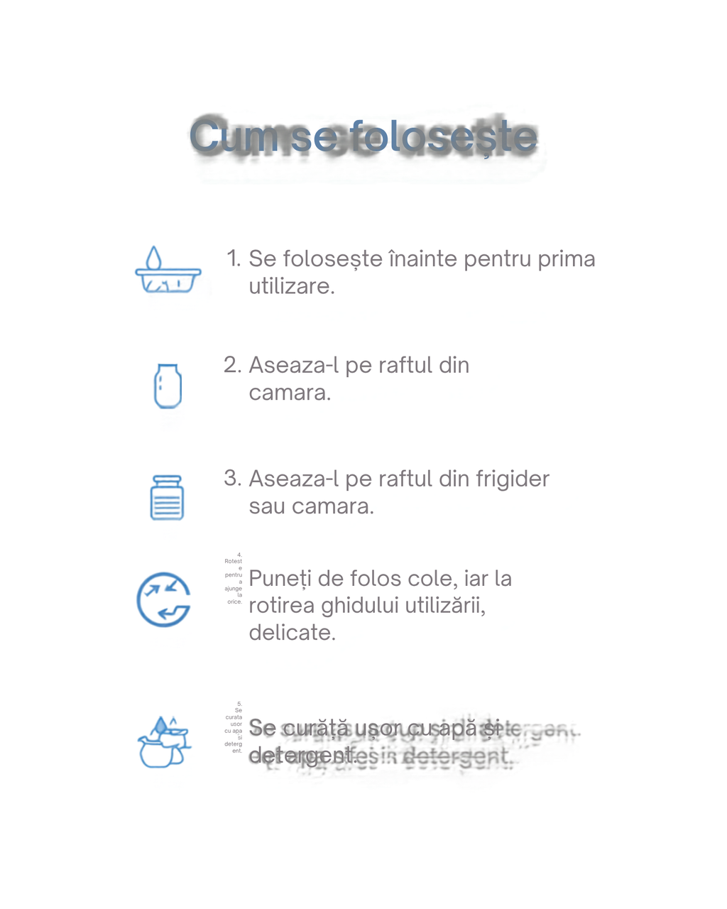 Cum se foloseste platoul rotativ 5Five - 5 pasi