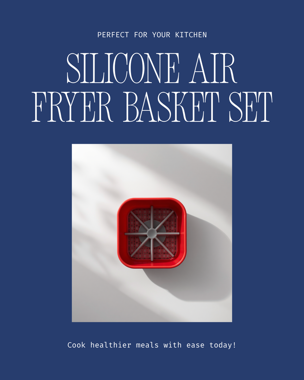 Conținut pachet coș airfryer silicon și divizor detașabil