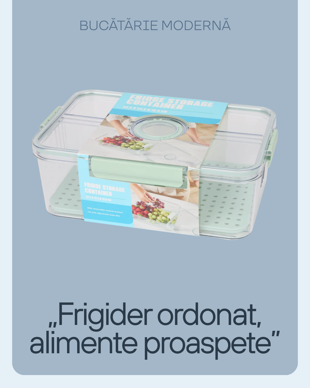 Caserola in frigider ordonat cu alimente proaspete