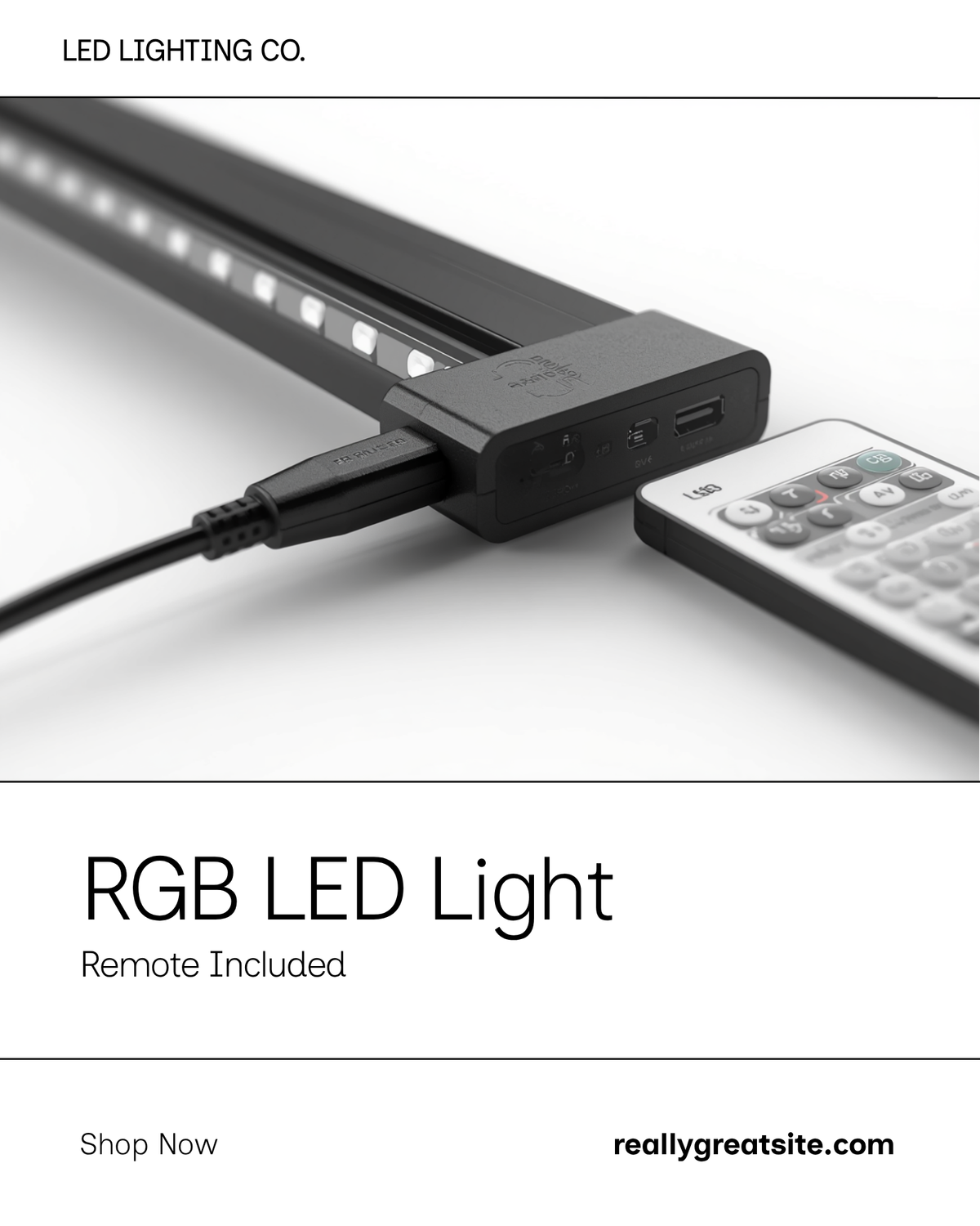 Telecomanda si conectivitate USB bara LED RGB