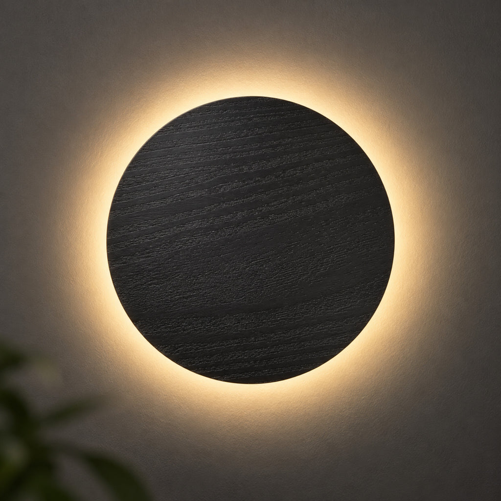 Lampă de perete reîncărcabilă Ø 18 cm, finisaj Negru