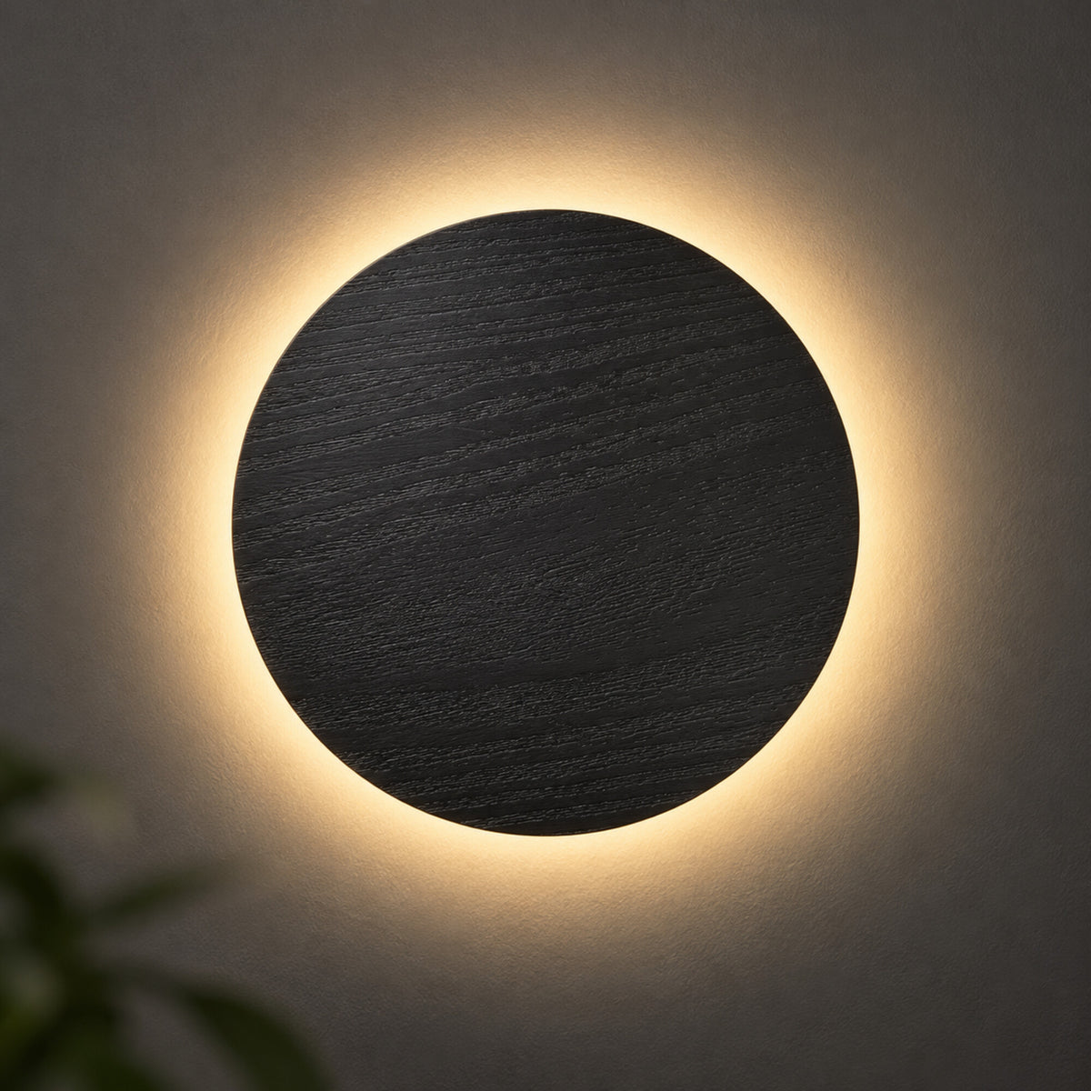 Lampă de perete reîncărcabilă Ø 18 cm, finisaj Negru