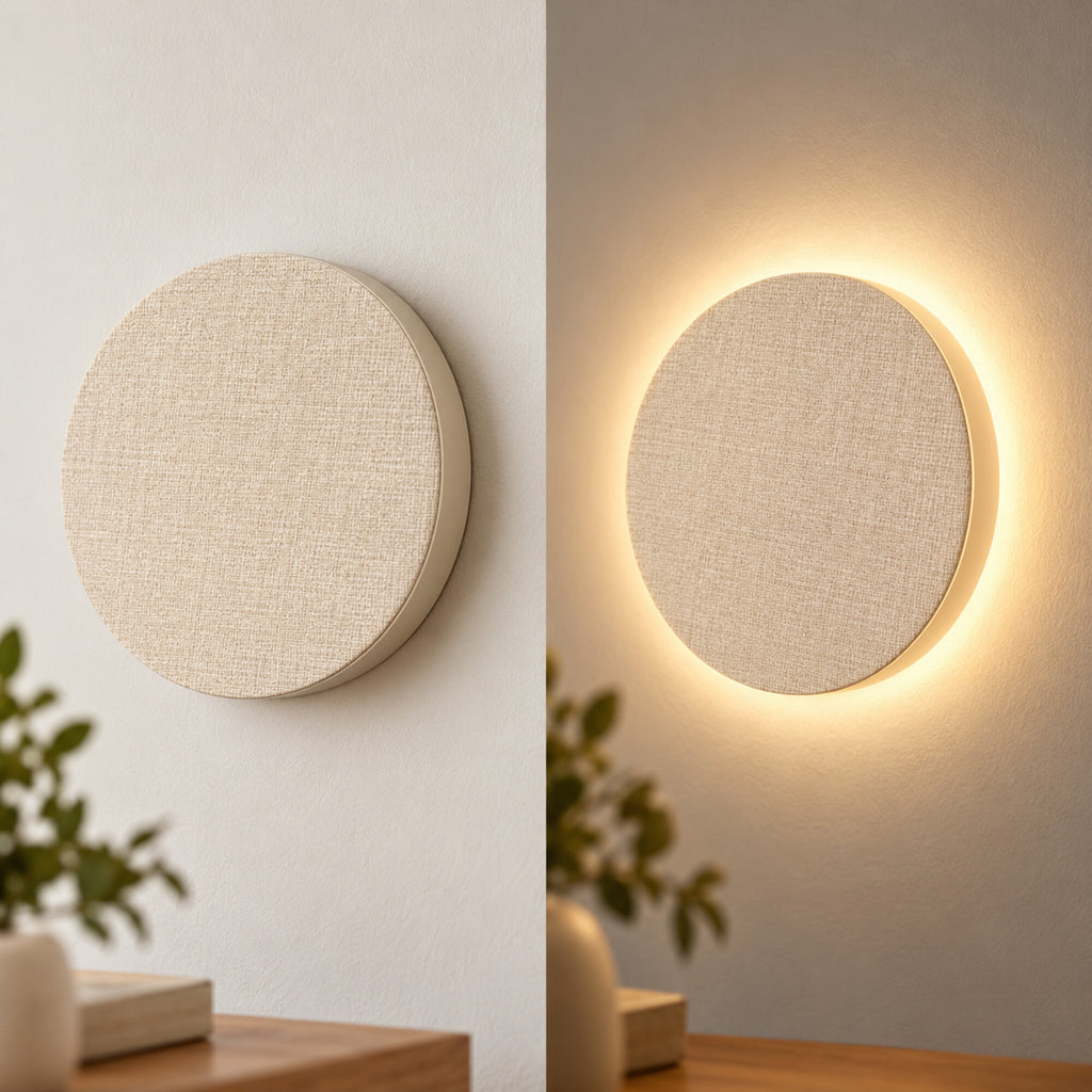 Lampă de perete reîncărcabilă Ø 18 cm, finisaj Crem