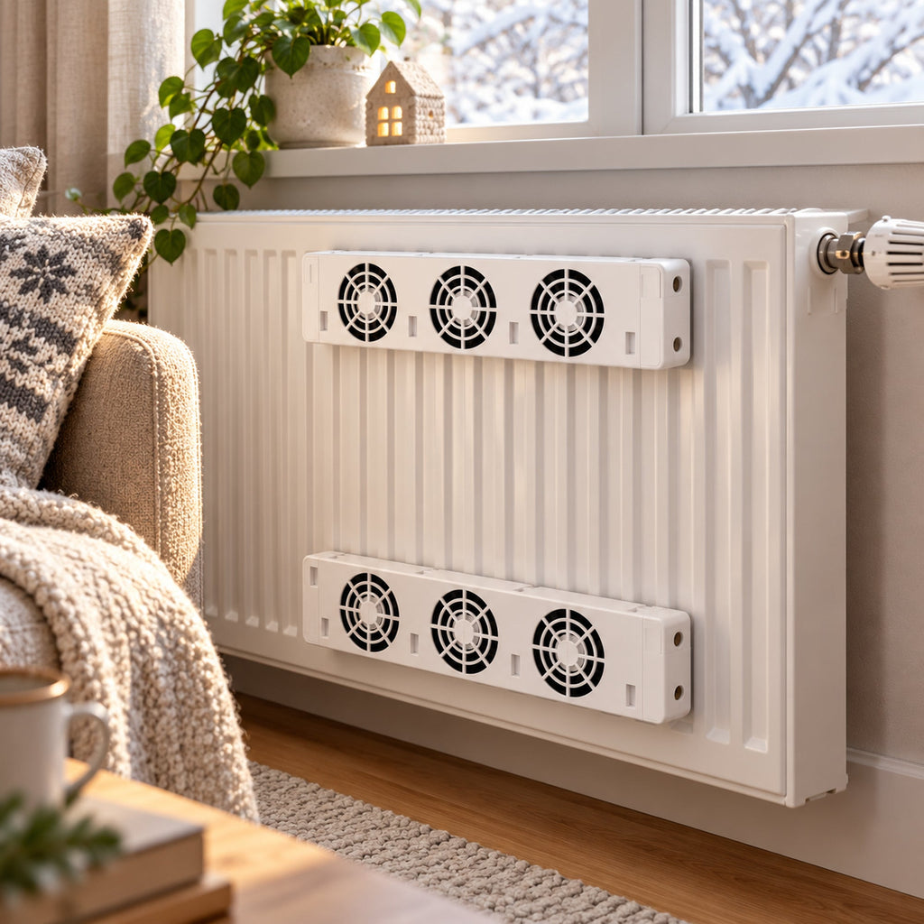 🌡️ Ventilator Calorifer Magnetic – Tuning Calorifer, Set 2 Bucăți 5W, Încălzire Mai Rapidă imagine suplimentară 1