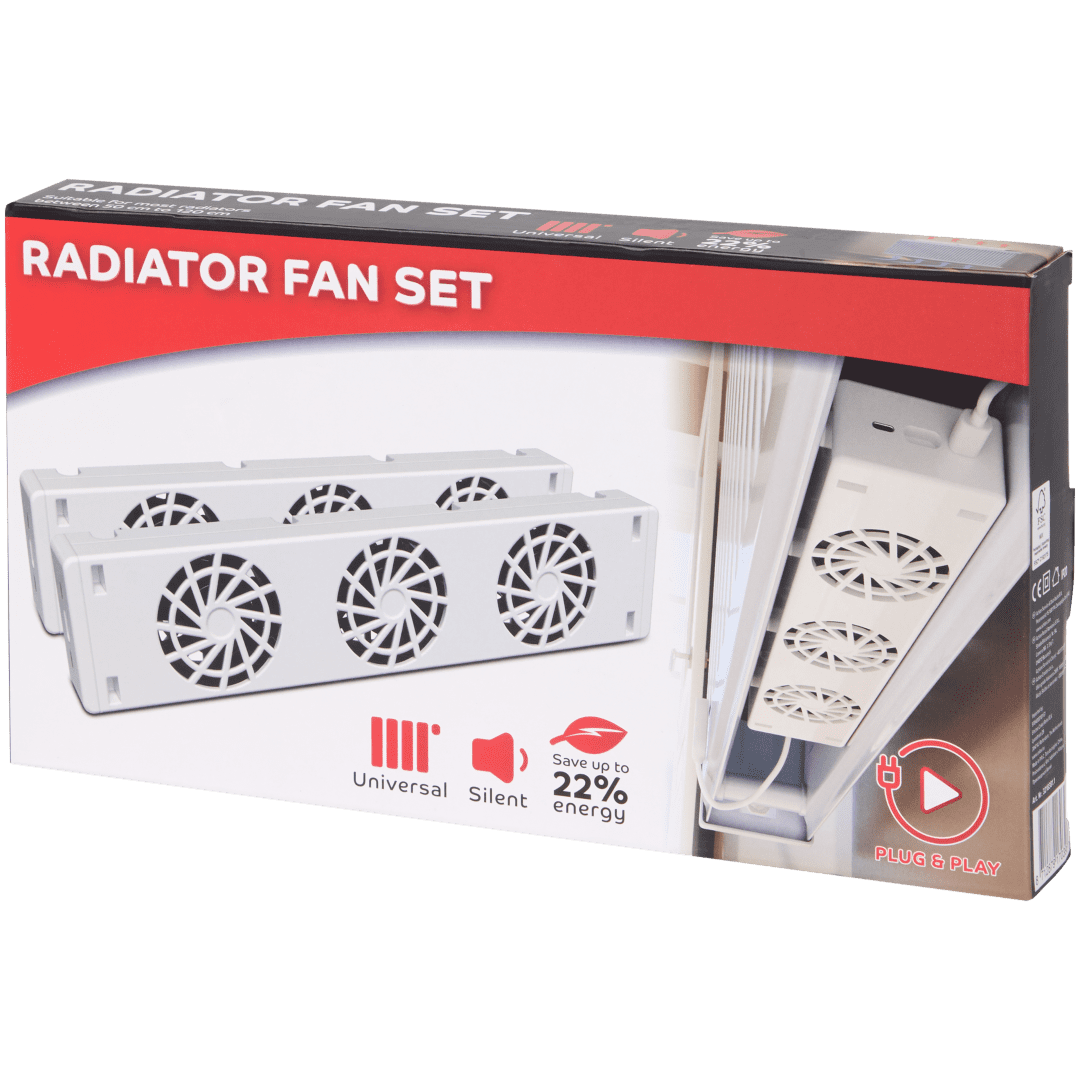 Set 2 ventilatoare pentru calorifer – ambalaj