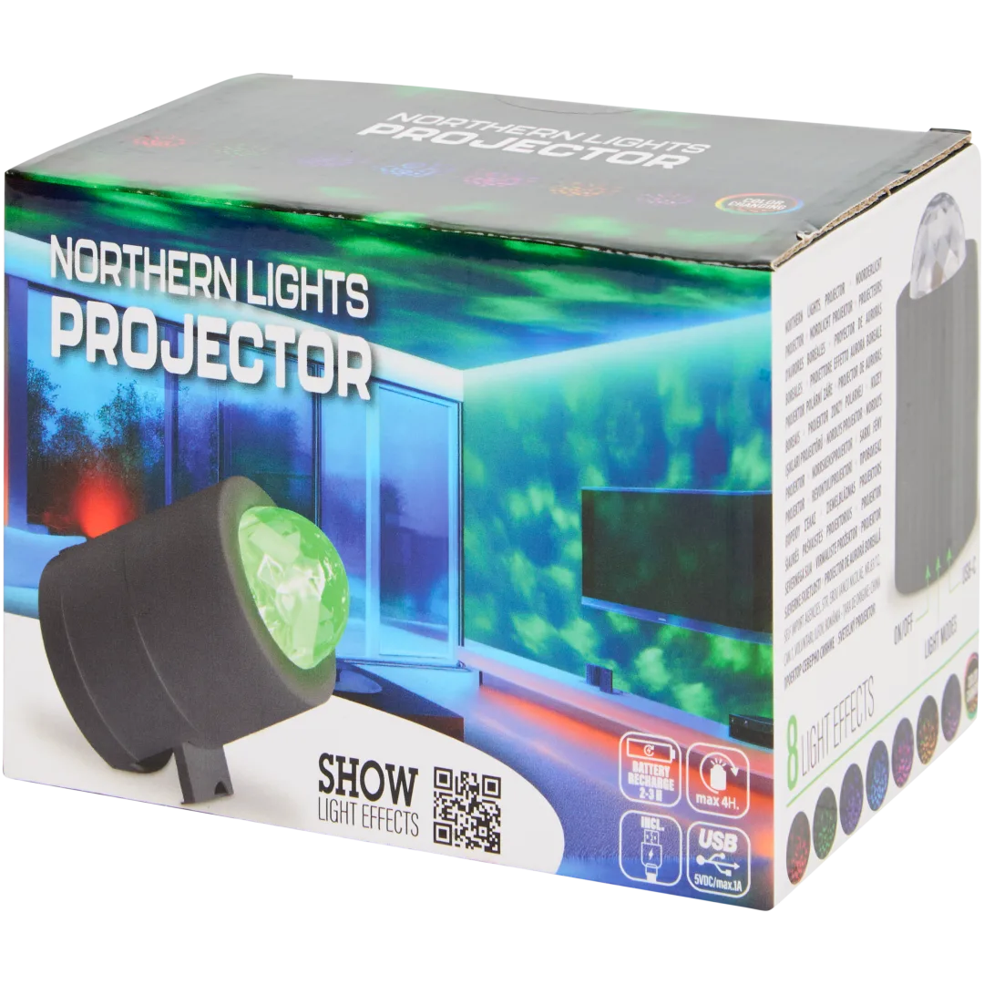 Proiector aurora boreală Northern Lights cu 8 efecte luminoase