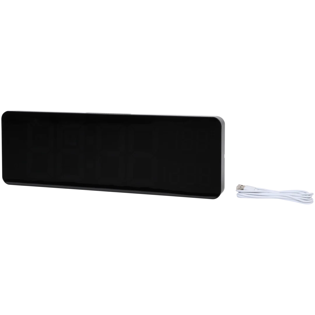 Ceas de perete digital RGB cu telecomandă montat pe perete