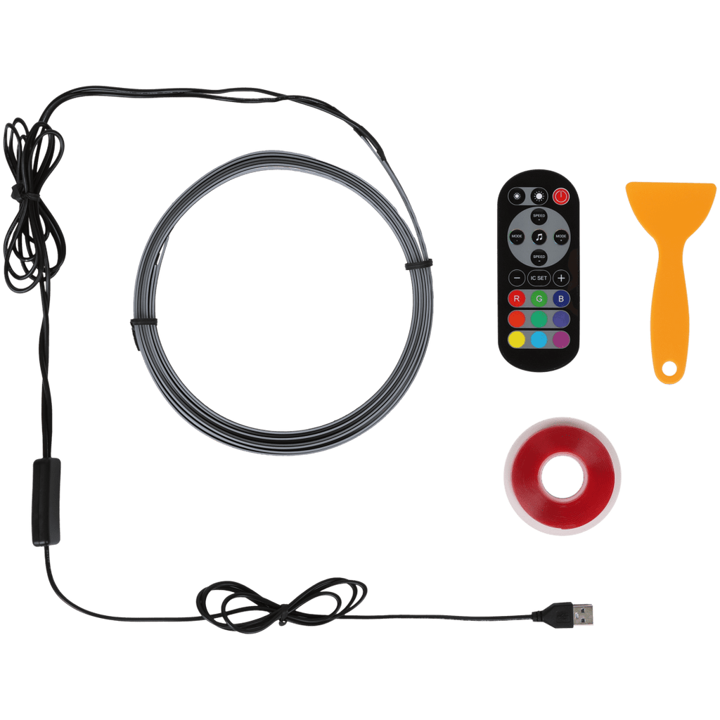 Set benzi LED auto cu telecomandă și sincronizare muzică