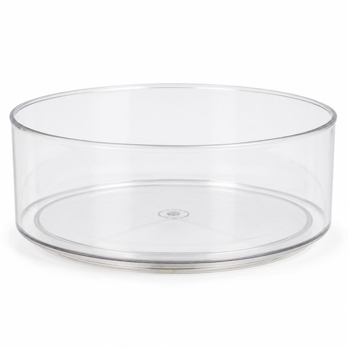 Platou rotativ transparent 5Five pe fundal alb