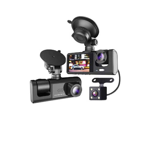 Camera Video de Bord Auto S-Eye 1080P HD cu 3 Camere, Senzor G, Night Vision, Monitorizare Parcare 24H