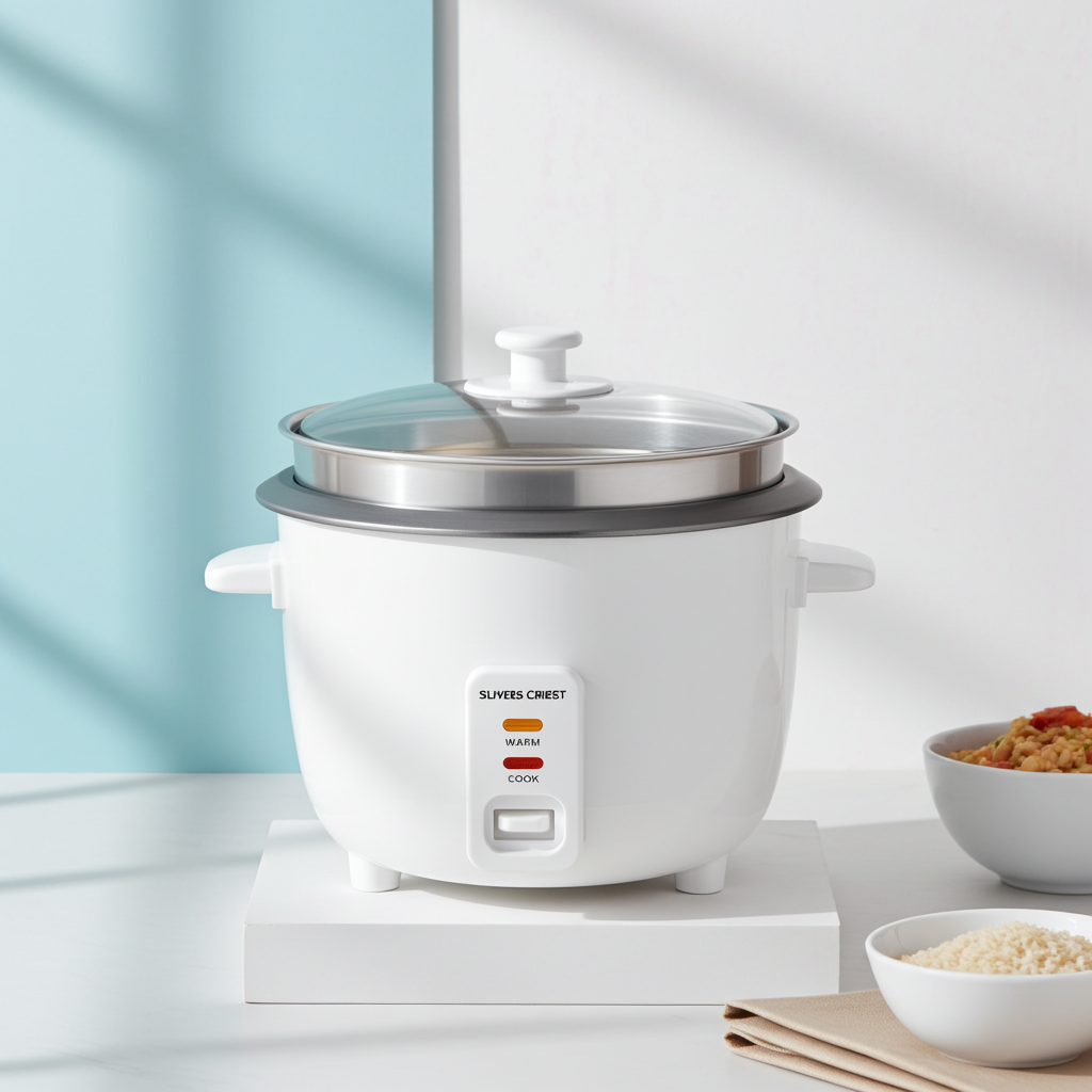 Aparat de gătit orez Royal Slivers Crist SC-750W, 4 L, function Warm, vas din aluminiu