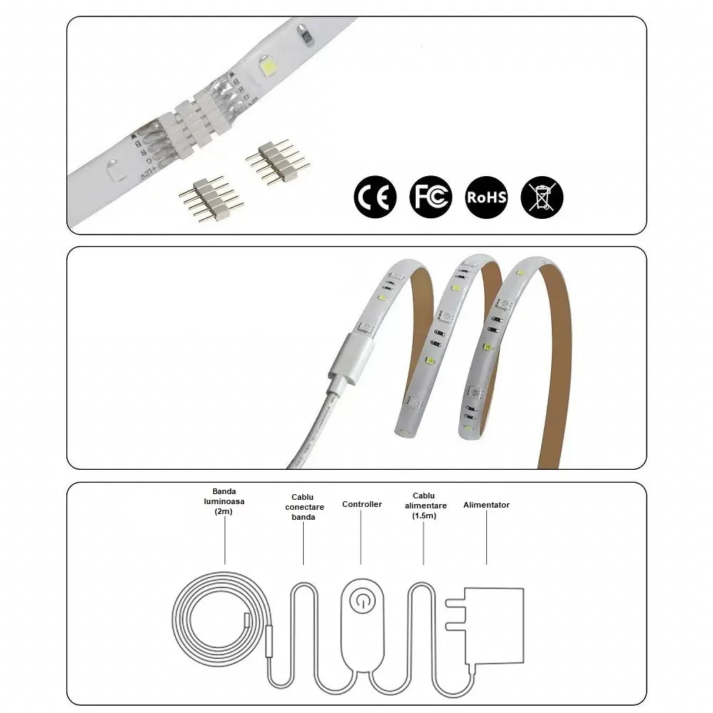 Banda LED Mentor RGB culori