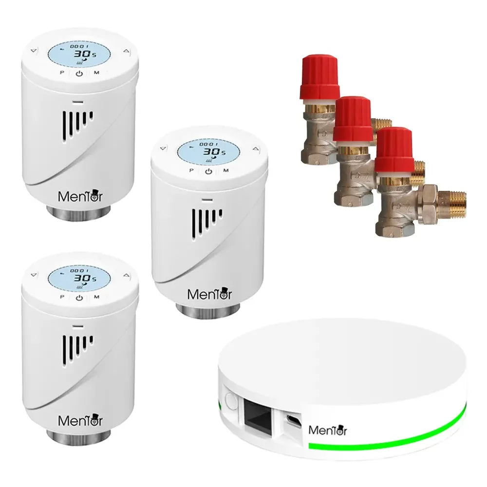 Kit termoficare smart ZigBee cu robinete Danfoss si hub TZB331D
