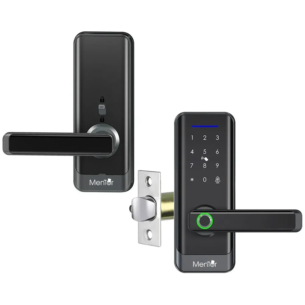Yala smart WiFi neagra cu sonerie pentru usa lemn SY131