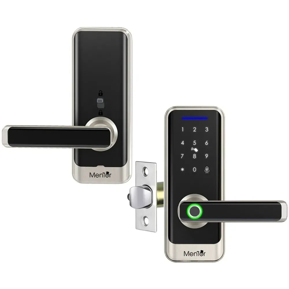 Yala smart WiFi cu sonerie si amprenta pentru usa lemn Silver
