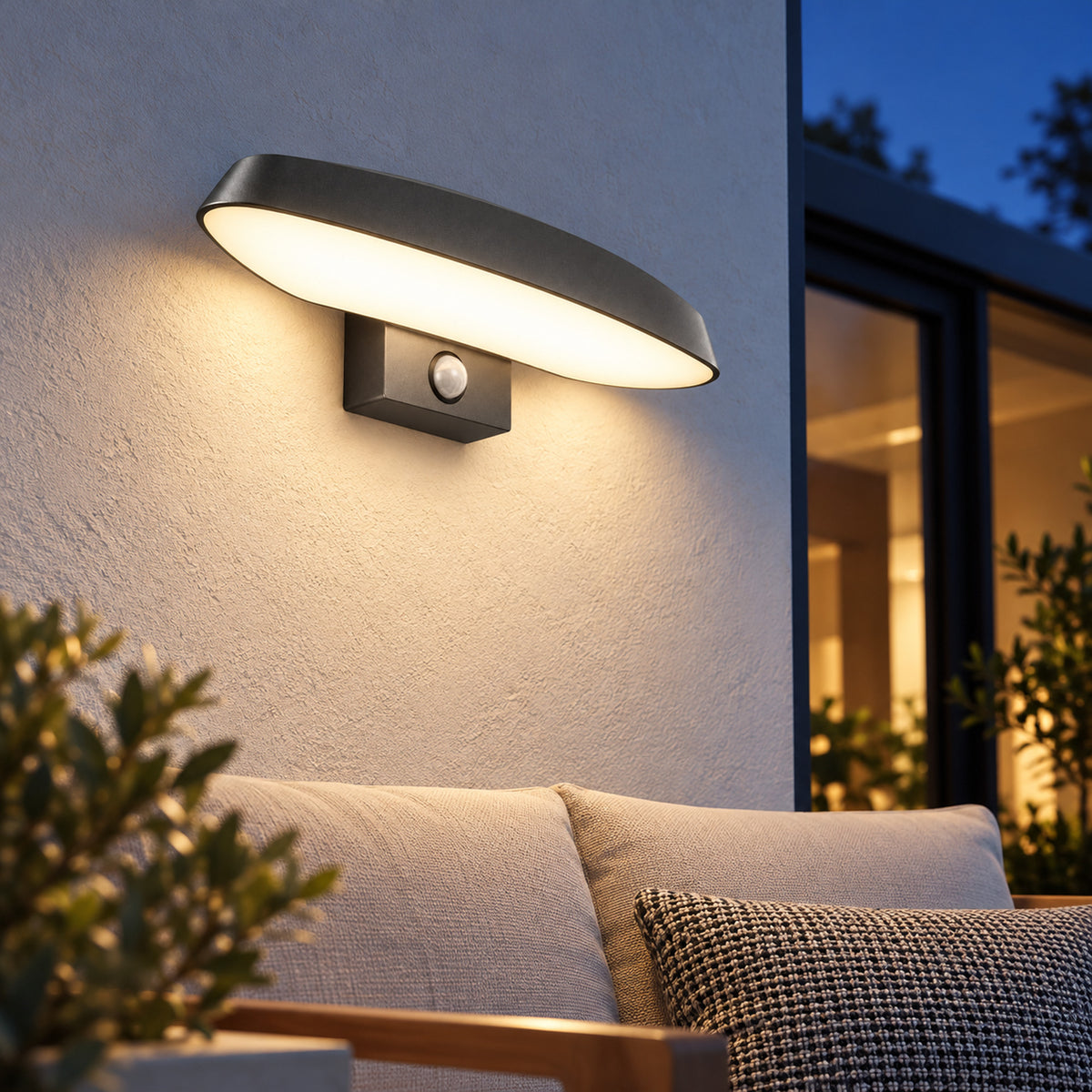 Aplică solară de perete cu senzor, 600 lumeni, imagine 4 din 12