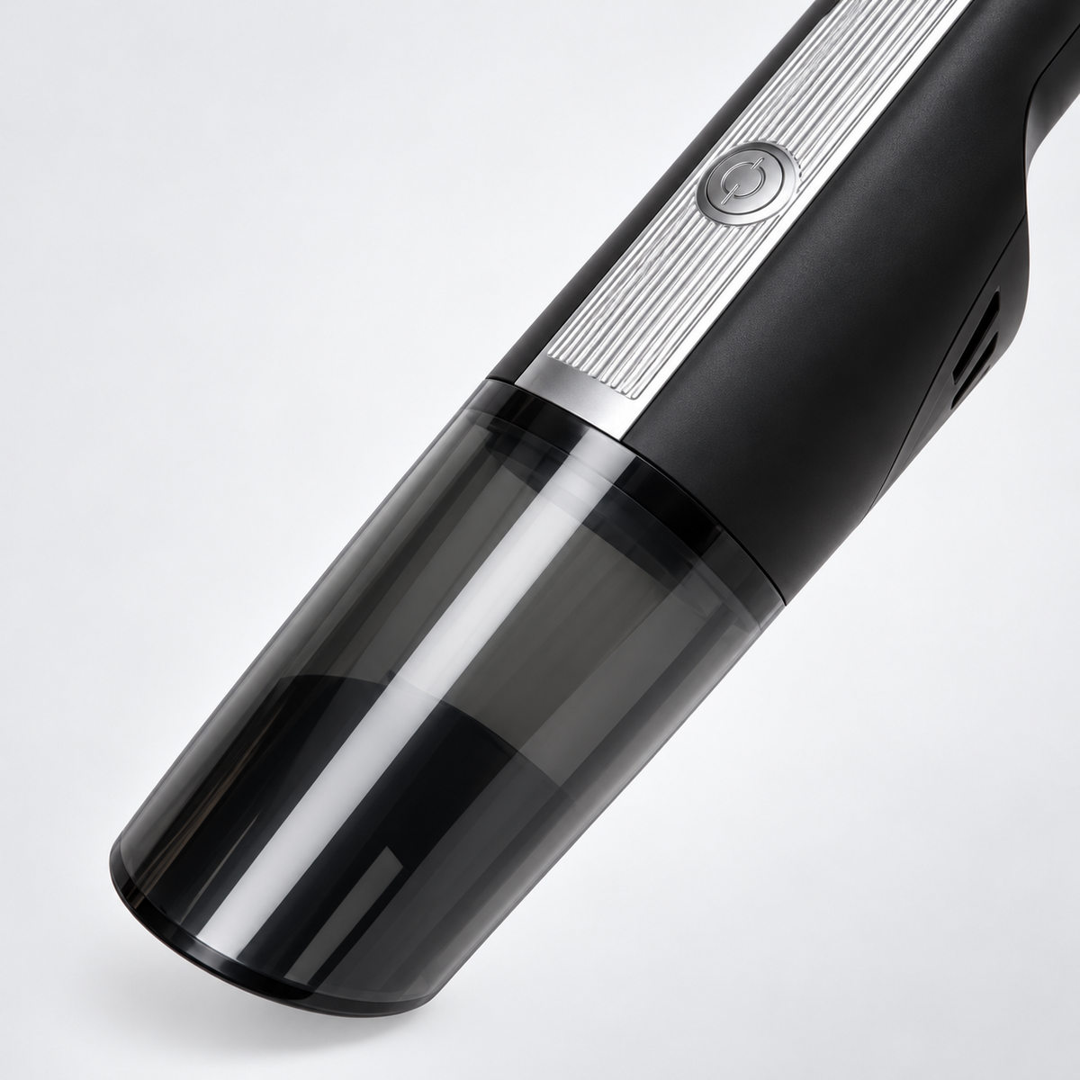 Detaliu recipient transparent al aspiratorului auto C&C