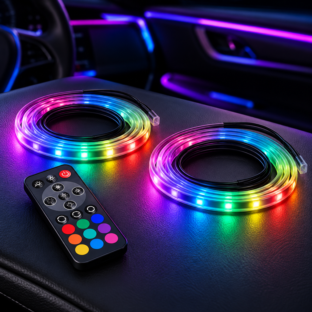 Două benzi LED RGB de 2 m și telecomandă