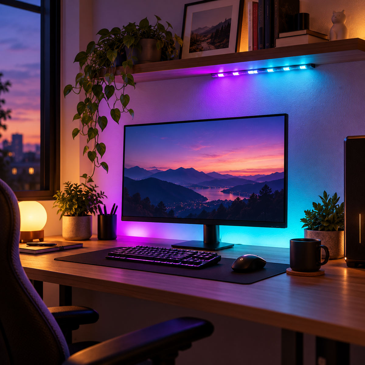 Bandă LED Grundig pentru ambientul biroului