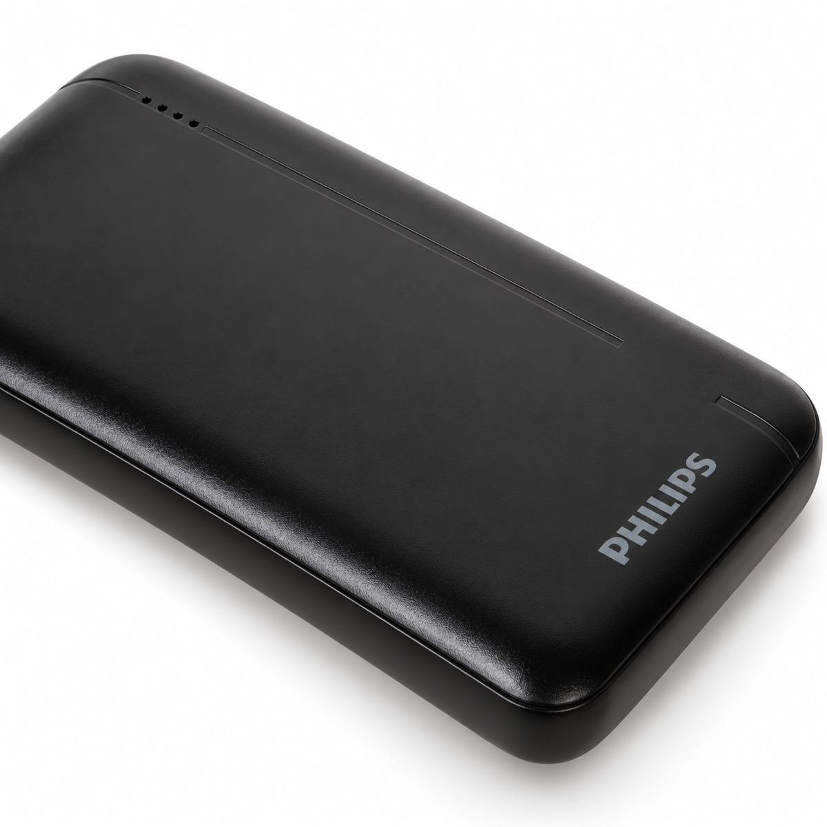 Detaliu al carcasei și indicatorilor bateriei externe Philips