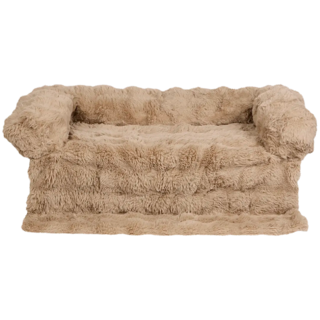 Pernă canapea Beastly maro taupe, vedere frontală