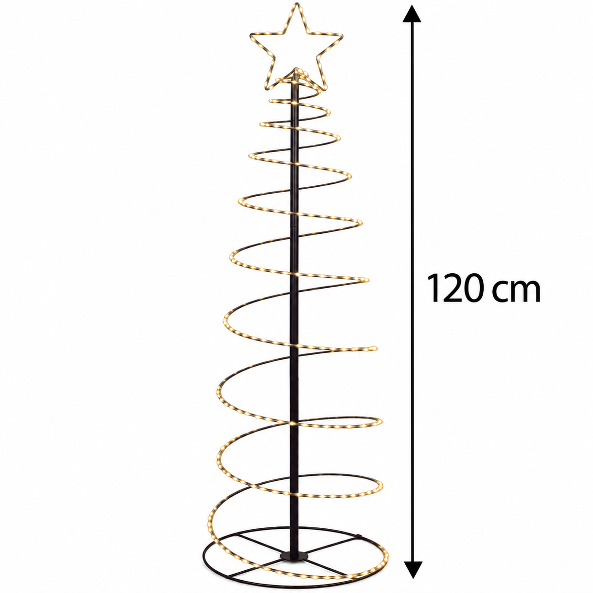 Brad spiral LED, înălțime 120 cm