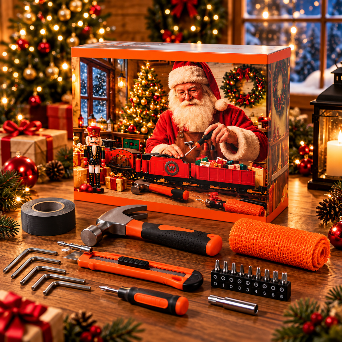 Calendar de Advent bricolaj, prezentare festivă