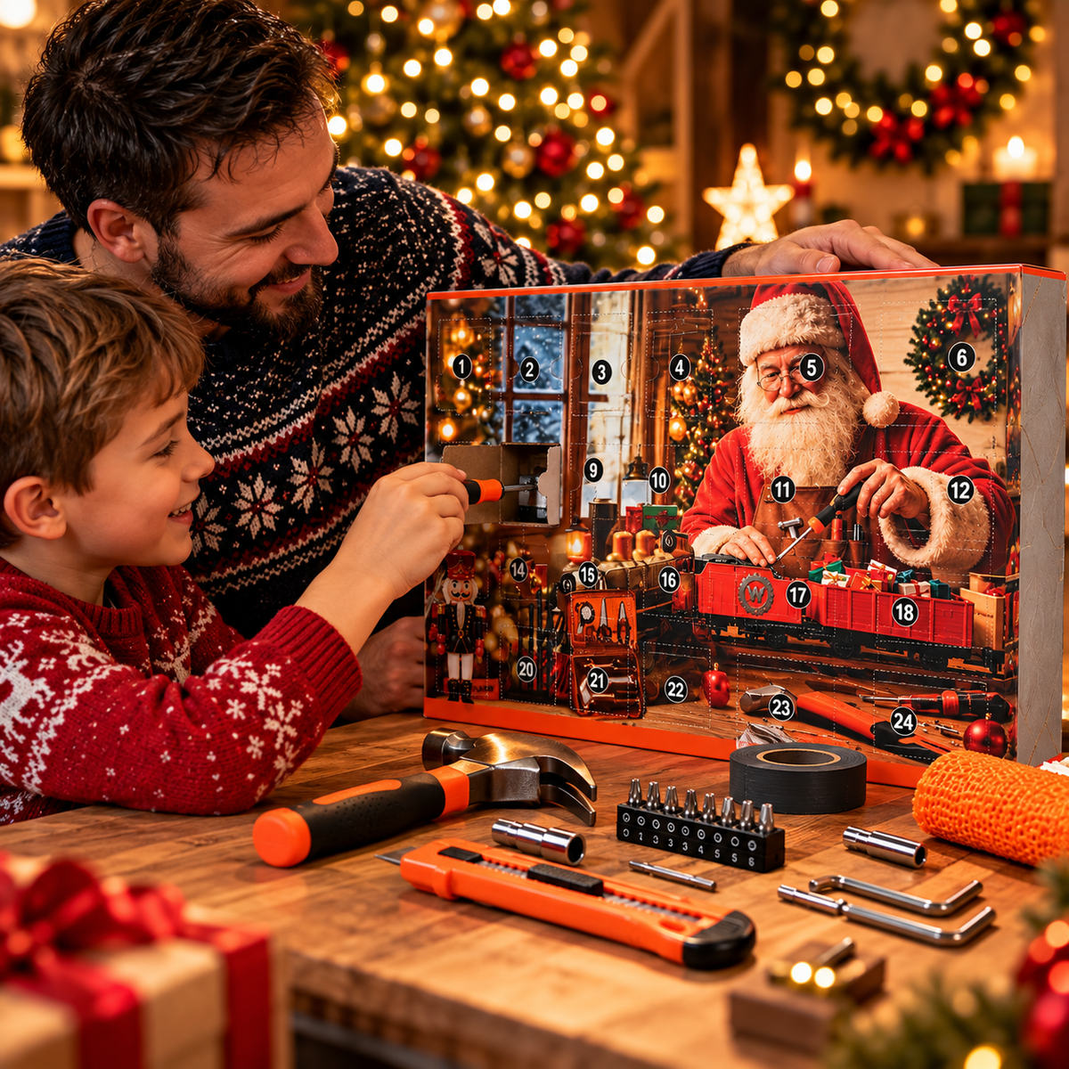 Calendar de Advent bricolaj, utilizare în familie