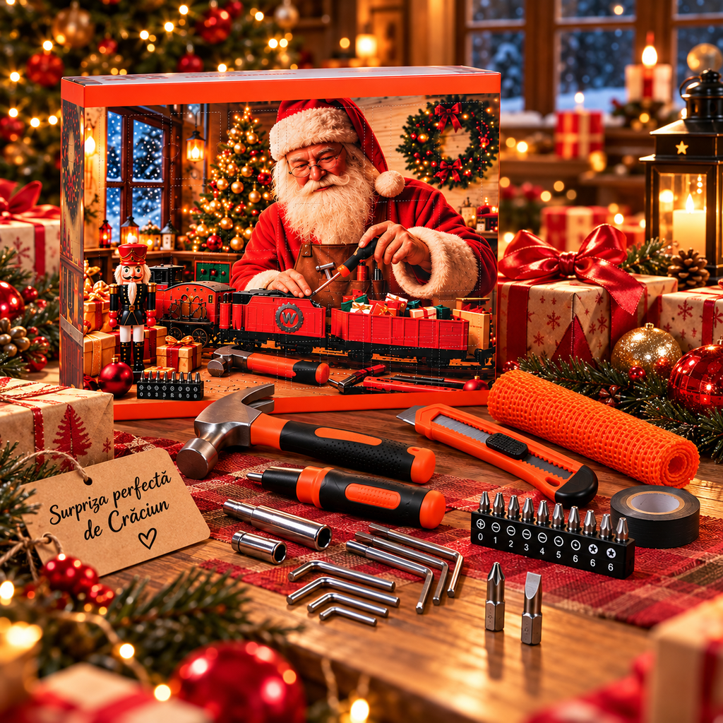 Calendar de Advent bricolaj, cadou de Crăciun