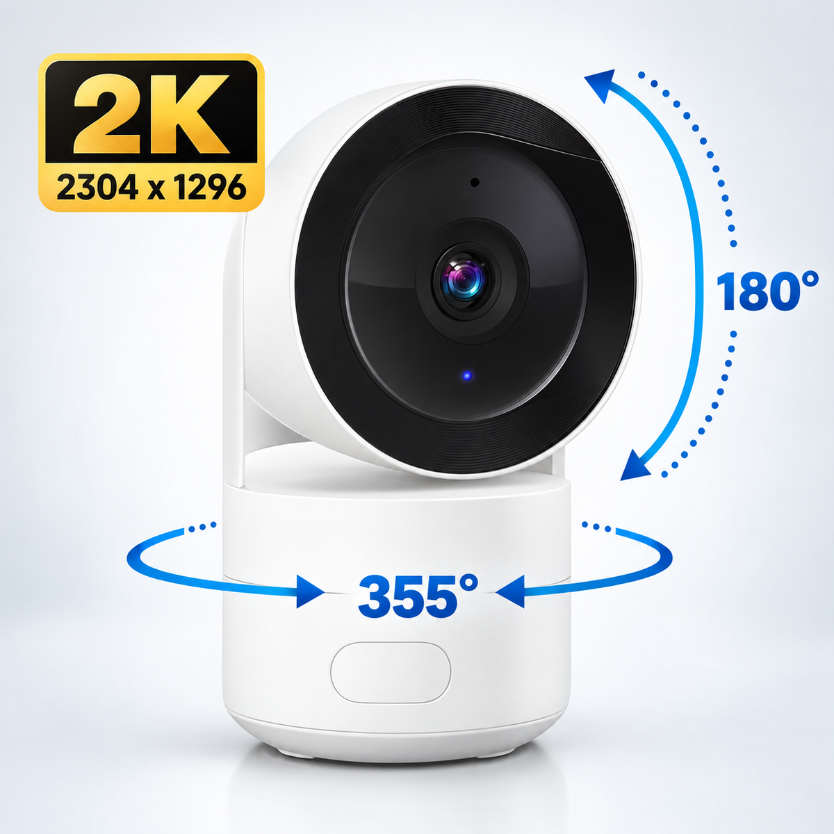 Rezoluție 2K și rotație 355° cu înclinare 180°