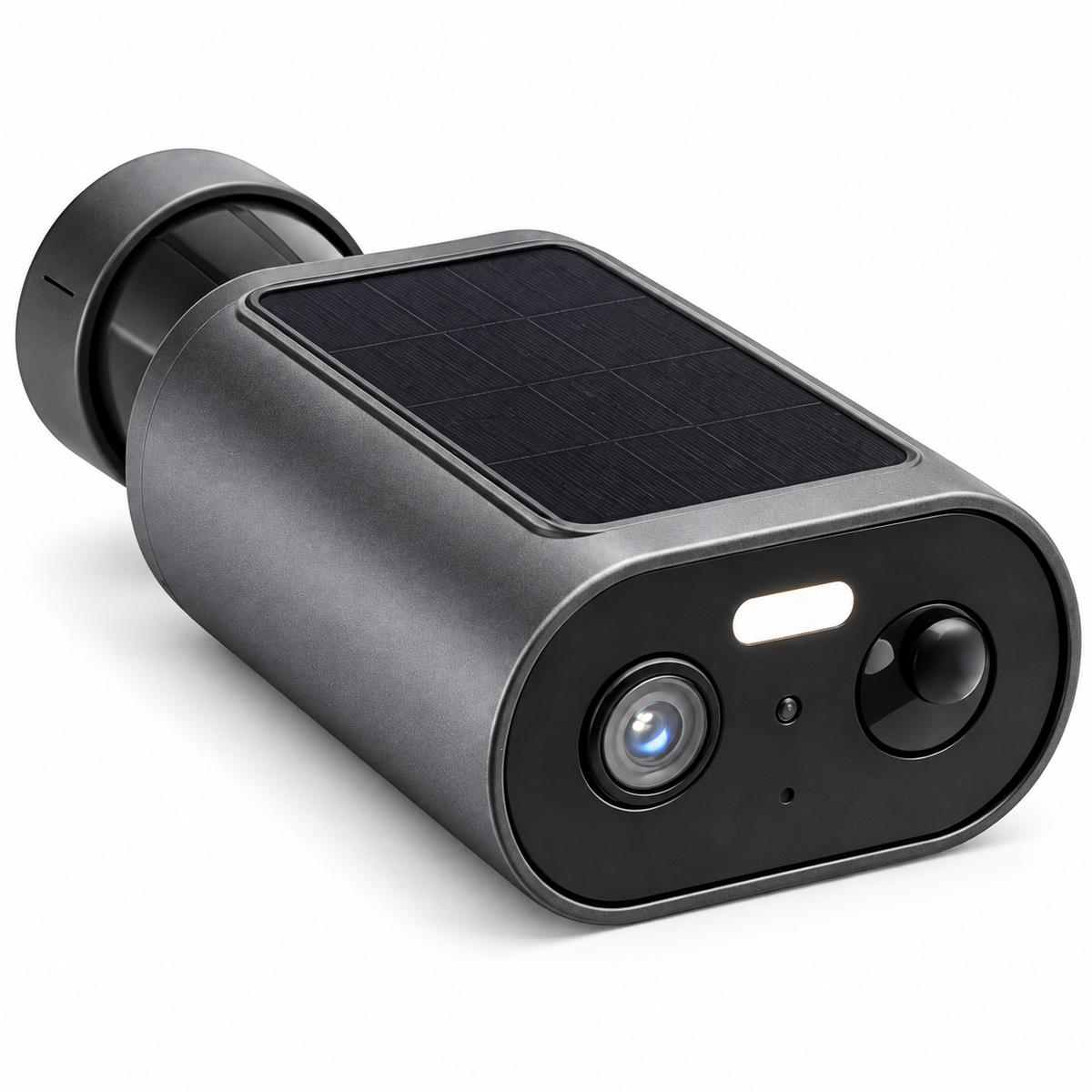 Cameră de supraveghere solară S-Eye gri pe fundal alb