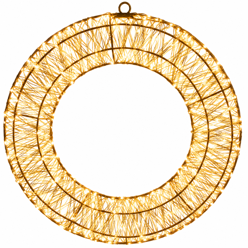 Coroniță de Crăciun LED 45 cm, imagine principală pe fundal alb
