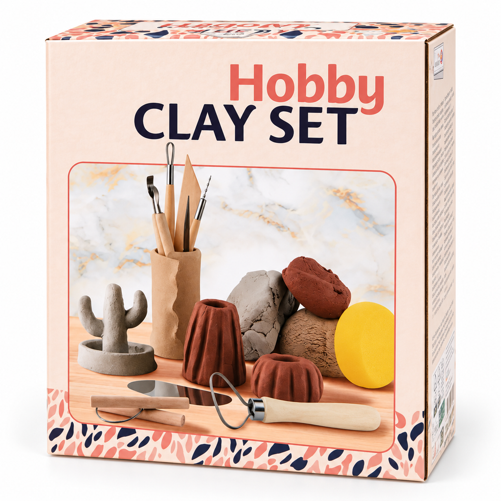 Craft Sensations Hobby Clay Set, cutie pe fundal alb, imagine principală