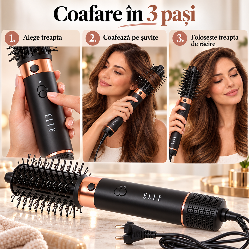 Perie ELLE Magic Hot Air Styler, 09-installation