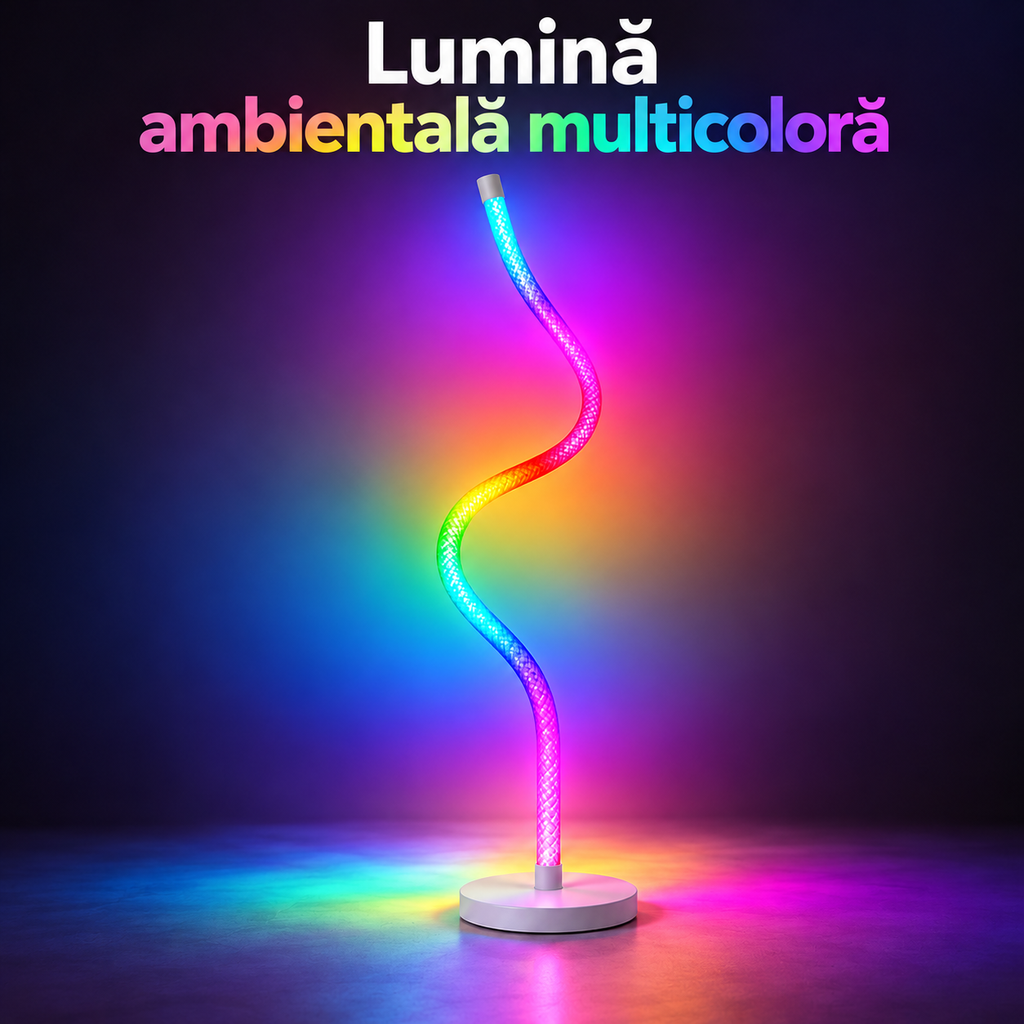 Iluminare ambientală RGB multicoloră